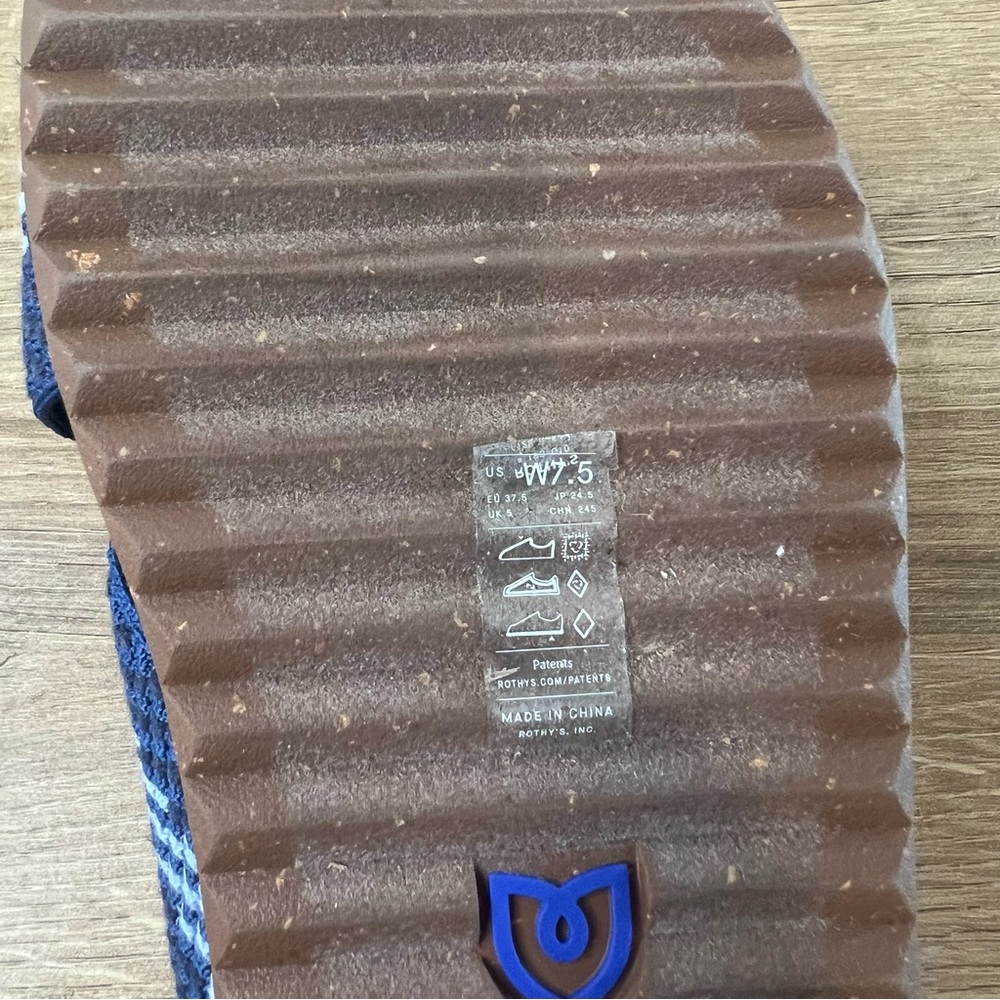 Rothy's The Weekend Double Strap Slide Indigo Women's 7.5 - Picture 6 of 6